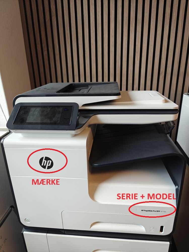 Hitta serie och modellnummer