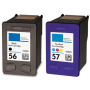 HP 56 + 57 - C6657AE XL 2 stk. rabattpaket bläckpatron 43 ml. - kompatibel