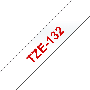 Brother TZE-132 12 mm x 8 m Röd text / Genomskinlig tejp kompatibel tejp