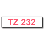 Brother TZe232 12 mm x 8 m Röd text / Vit tejp kompatibel tejp (TZ232)