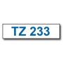 Brother TZe233 12 mm x 8 m Blå text / Vit tejp kompatibel tejp (TZ233)