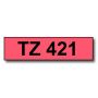 Brother TZe421 9 mm x 8 m Svart text / Röd tejp kompatibel tejp (TZ421)
