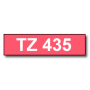 Brother TZe435 12 mm x 8 m Vit text / Röd tejp kompatibel tejp (TZ435)