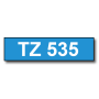 Brother TZe535 12 mm x 8 m Vit text / Blå tejp kompatibel tejp (TZ535)