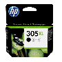 HP 305XL svart original bläckpatron 6,5 ml. (3YM62AE)