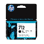 HP 712 svart original bläckpatron 38 ml. (3ED70A)
