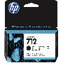 HP 712 svart original bläckpatron 38 ml. (3ED70A)