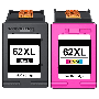 HP 62XL 2 stk. rabattpaket bläckpatron 36 ml. - kompatibel