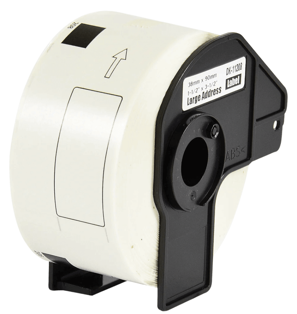 Brother DK11208 38 x 90 mm, 400 stk. Vit kompatibel adresseetiket (Termisk)