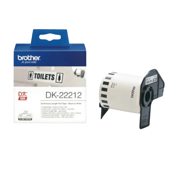 Brother DK22212 62mm x 15,24m Vit original tejp