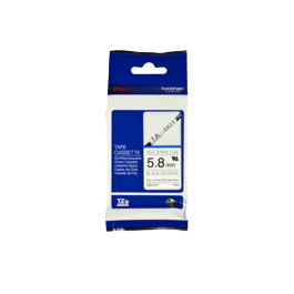 Brother HSE211 5,8 mm x 1,5 m Svart text / Vit tejp original tejp (HS-E211)
