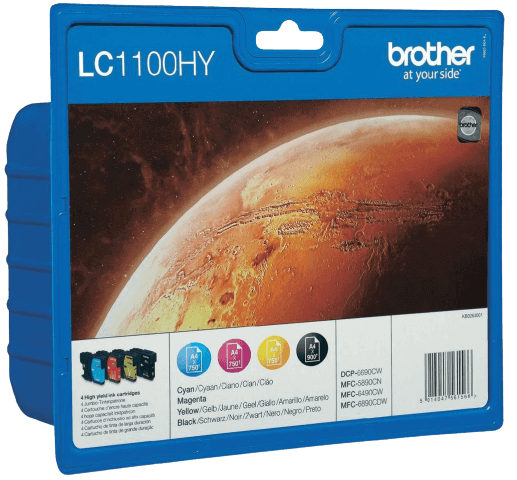 Brother LC1100HY XL CMYK original multipack 3000 sider (LC1100HYVALBPDR)