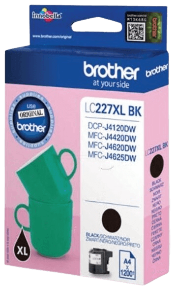 Brother LC227BK XL svart original bläckpatron 1200 sider (LC-227BK)
