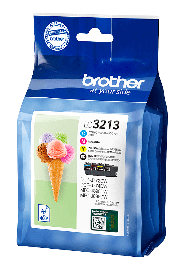Brother LC3213VALDR CMYK original multipack 1600 sider (LC-3213VALDR)