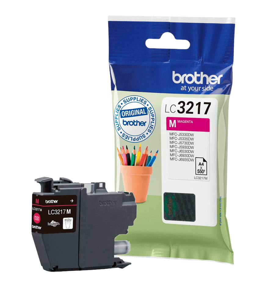 Brother LC3217M magenta original bläckpatron 550 sider (LC-3217M)