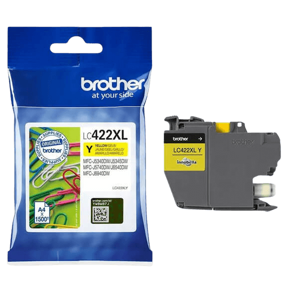 Brother LC422XLY gul original bläckpatron 1500 sider