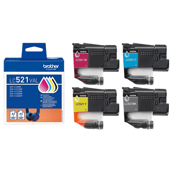 Brother LC521VAL CMY original bläckpatron 500 sider