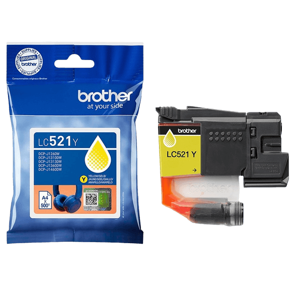 Brother LC521Y gul original bläckpatron 500 sider