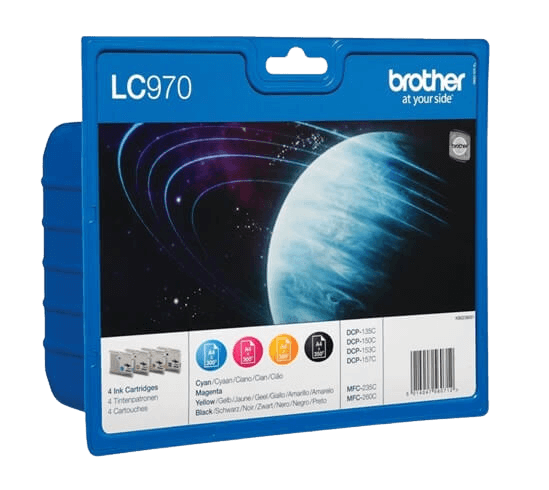 Brother LC970 CMYK original multipack 1250 sider (LC970VALBP)