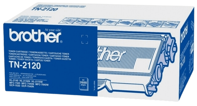 Brother TN2120 XL svart original toner 2600 sider (TN-2120)