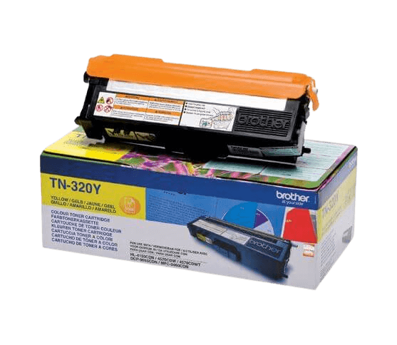 Brother TN320Y gul original toner 1500 sider (TN-320Y)
