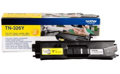 Brother TN326Y XL gul original toner 3500 sider (TN-326Y)