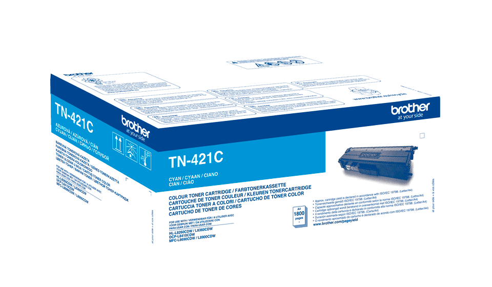 Brother TN421C cyan original toner 1800 sider (TN-421C)