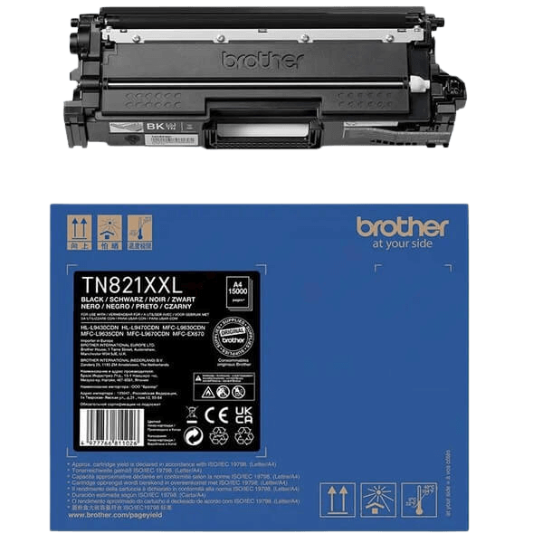 Brother TN821XXLBK XXL svart original toner 15000 sider