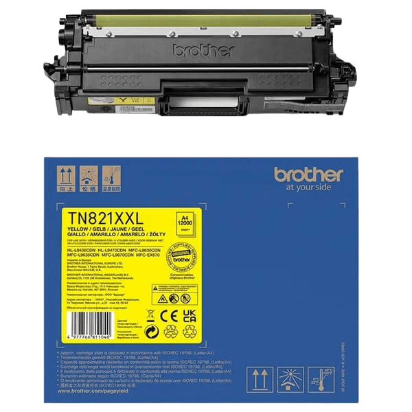 Brother TN821XXLY XXL gul original toner 12000 sider