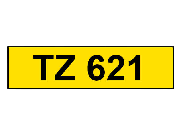 Brother TZe-621 9 mm x 8 m Svart text / Gul tejp kompatibel tejp