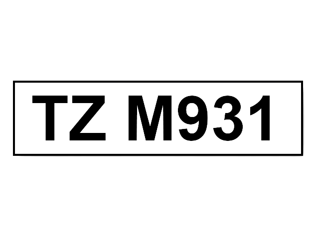 Brother TZe-M931 12 mm x 8 m Svart text / Silver tejp kompatibel tejp