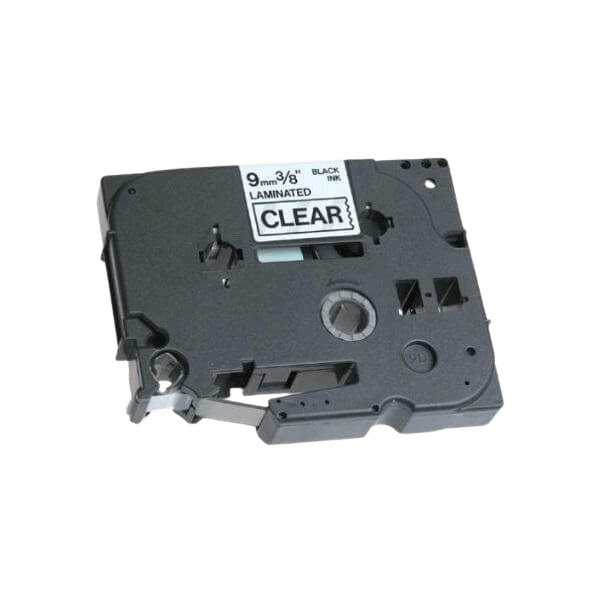 Brother TZe121 9 mm x 8 m Svart text / Genomskinlig tejp kompatibel tejp (TZ121)