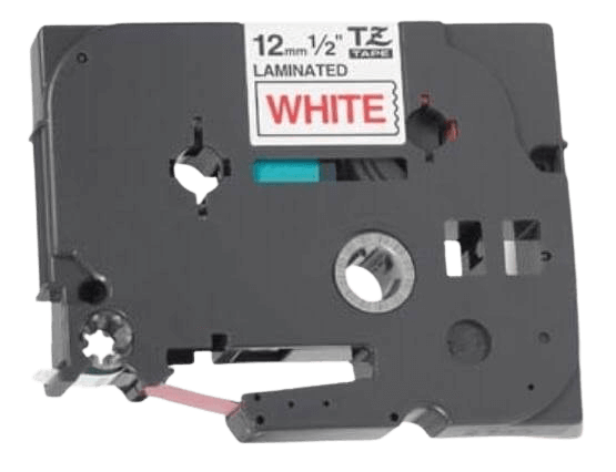 Brother TZe232 12 mm x 8 m Röd text / Vit tejp kompatibel tejp (TZ232)