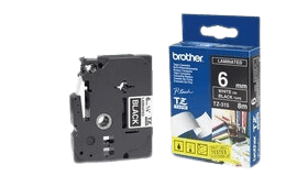 Brother TZe315 6 mm x 8 m Vit text / Svart tejp original tejp (TZ315)