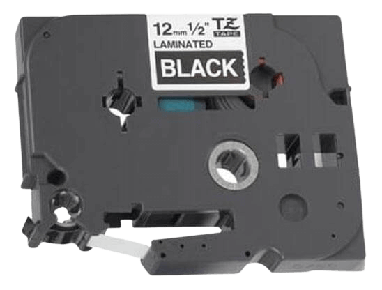 Brother TZe335 12 mm x 8 m Vit text / Svart tejp kompatibel tejp (TZ335)