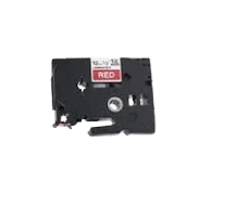 Brother TZe435 12 mm x 8 m Vit text / Röd tejp kompatibel tejp (TZ435)