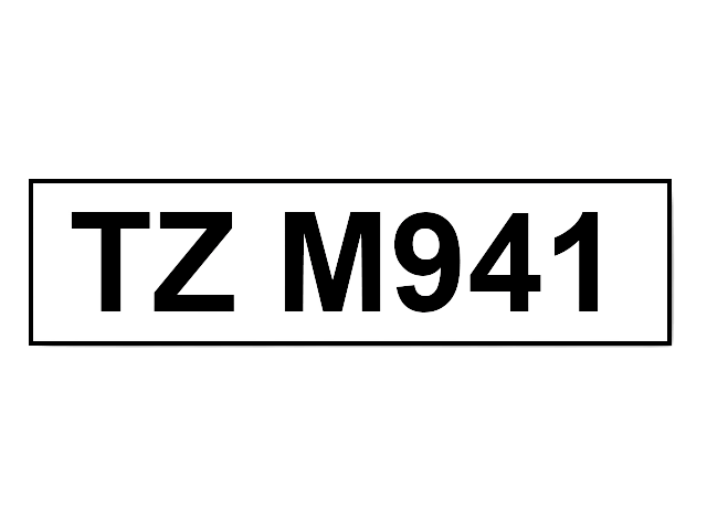 Brother TZe941 18 mm x 8 m Svart text / Silver tejp kompatibel tejp