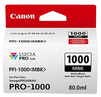 Canon PFI-1000MBK matt svart original bläckpatron 80 ml. (0545C001)