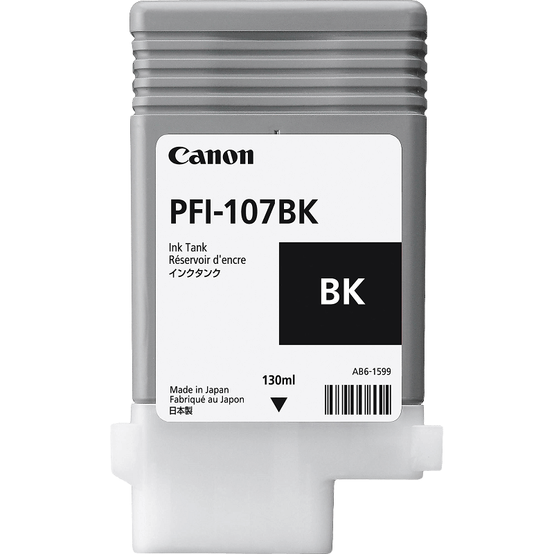 Canon PFI-107BK svart original bläckpatron 130 ml. (6705B001)