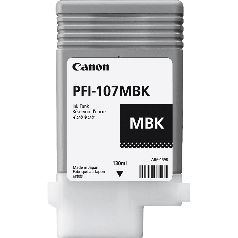 Canon PFI-107MBK matt svart original bläckpatron 130 ml. (6704B001)