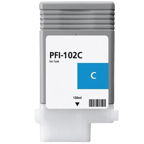Canon PFI102C cyan kompatibel bläckpatron 130 ml. (0896B001)
