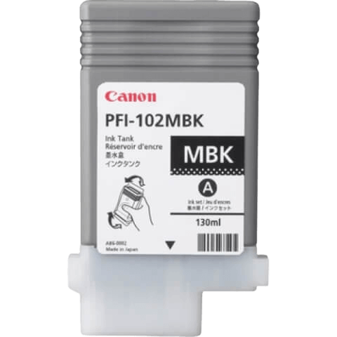 Canon PFI102MBK matt svart original bläckpatron 130 ml. (0894B001)