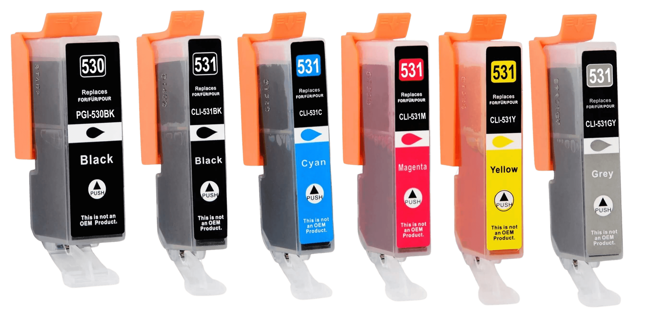 Canon PGI-530PGBK+CLI-531CMYKGY 6 stk. rabattpaket bläckpatron - kompatibel