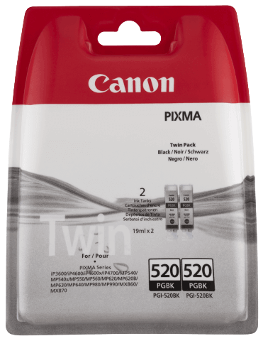 Canon PGI520BKTWIN twin pack svart original bläckpatron 38 ml. (2932B012)