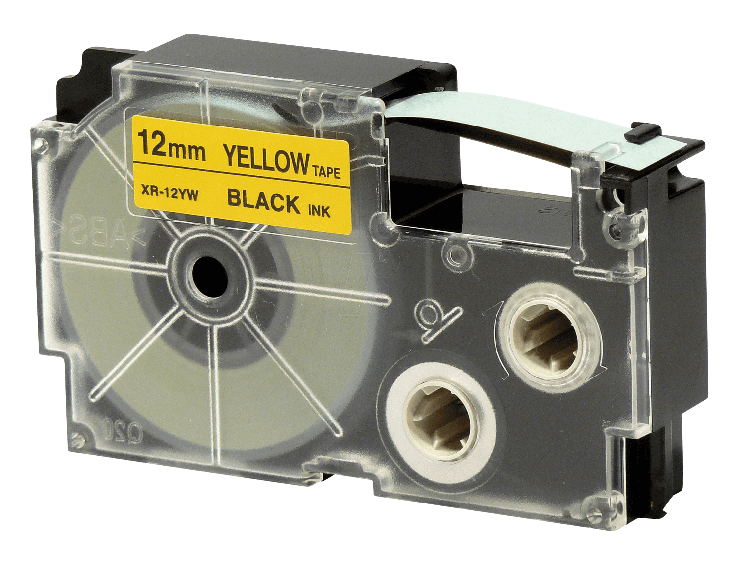Casio XR-12YW 12 mm x 8 m Svart text / Gul tejp kompatibel tejp