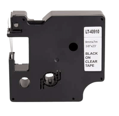 Dymo S0720670 9 mm x 7 m Svart text / Genomskinlig tejp kompatibel tejp