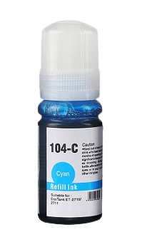 Epson 104 cyan kompatibel bläck refill 70 ml. (C13T00P240)