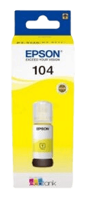Epson 104 gul original bläck refill 65 ml. (C13T00P440)
