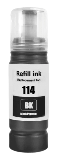 Epson 114 svart kompatibel bläck refill 70 ml. (C13T07A140)