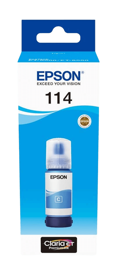 Epson 114 cyan original bläck refill 70 ml. (C13T07B240)